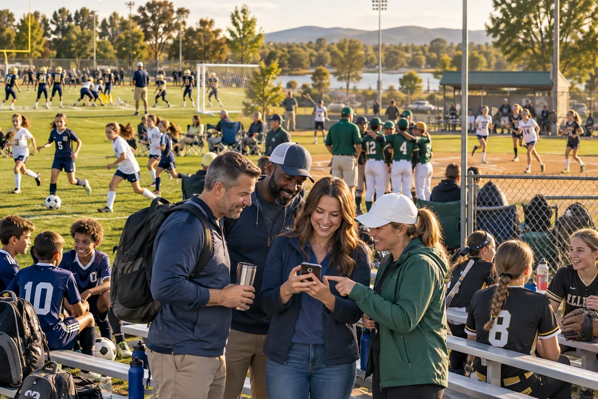 Youth sports parents and players together
